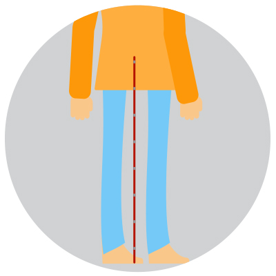 misurare lunghezza pantalone bambino